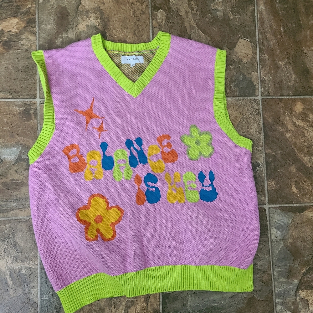 PacSun Multicolor Knit Vest